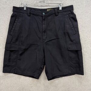 Tommy Bahama Relax Cargo Shorts Mens 38 Dark Navy Tencel Blend Casual Island Y2K